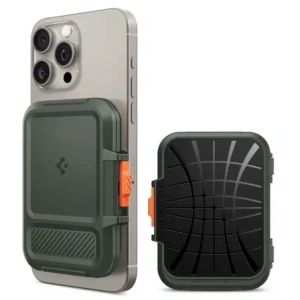 Buy Spigen Lock Fit MagSafe Universal Magnetic Card Holder Military Green - SPN16740 - {ean13} - Home Screen Store Europe
