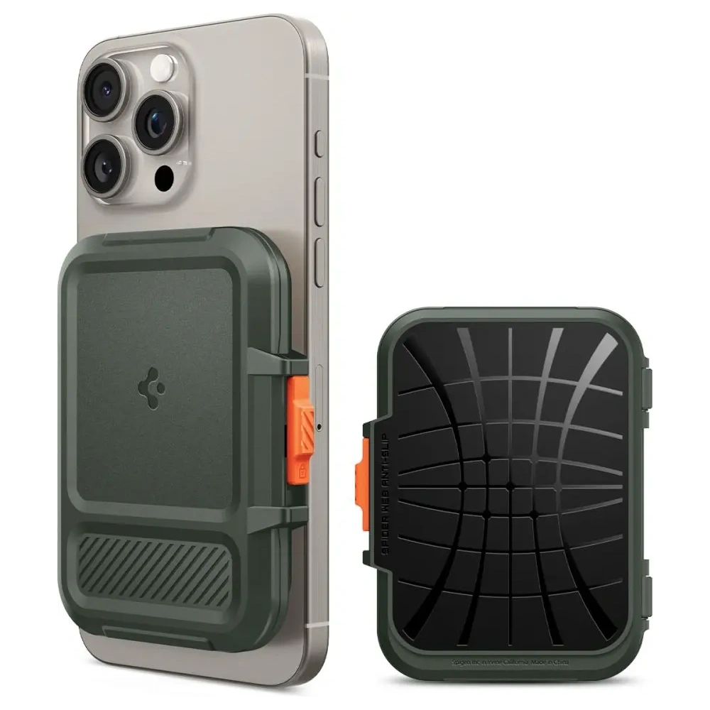 Uchwyt magnetyczny Spigen Lock Fit MagSafe Universal Magnetic Card Holder Military Green