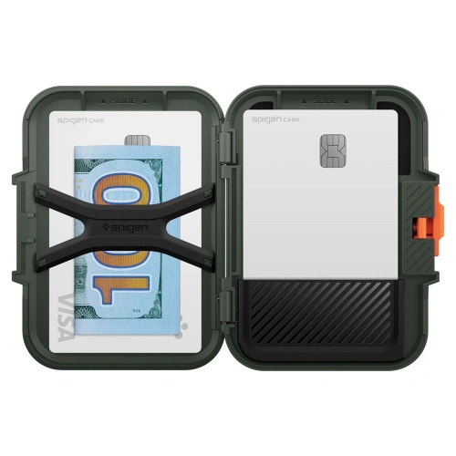 Kup Uchwyt magnetyczny Spigen Lock Fit MagSafe Universal Magnetic Card Holder Military Green - SPN16740 - {ean13} - Sklep Home Screen