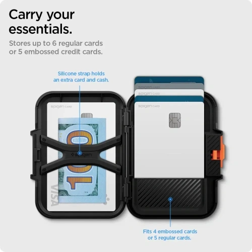Buy Spigen Lock Fit MagSafe Universal Magnetic Card Holder Black - SPN16741 - {ean13} - Home Screen Store Europe