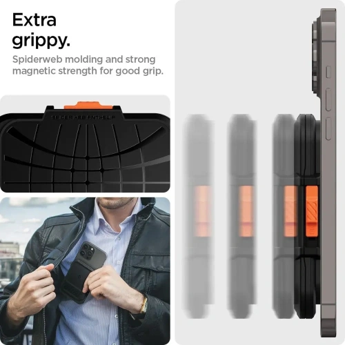Kup Uchwyt magnetyczny Spigen Lock Fit MagSafe Universal Magnetic Card Holder Black - SPN16741 - {ean13} - Sklep Home Screen