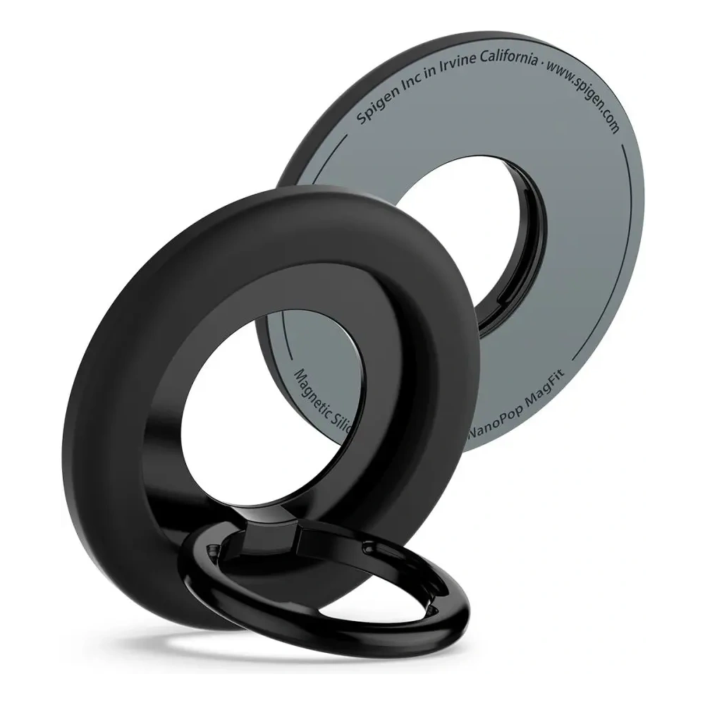 Uchwyt magnetyczny Spigen Nano Pop MagSafe Phone Ring Black Sesame
