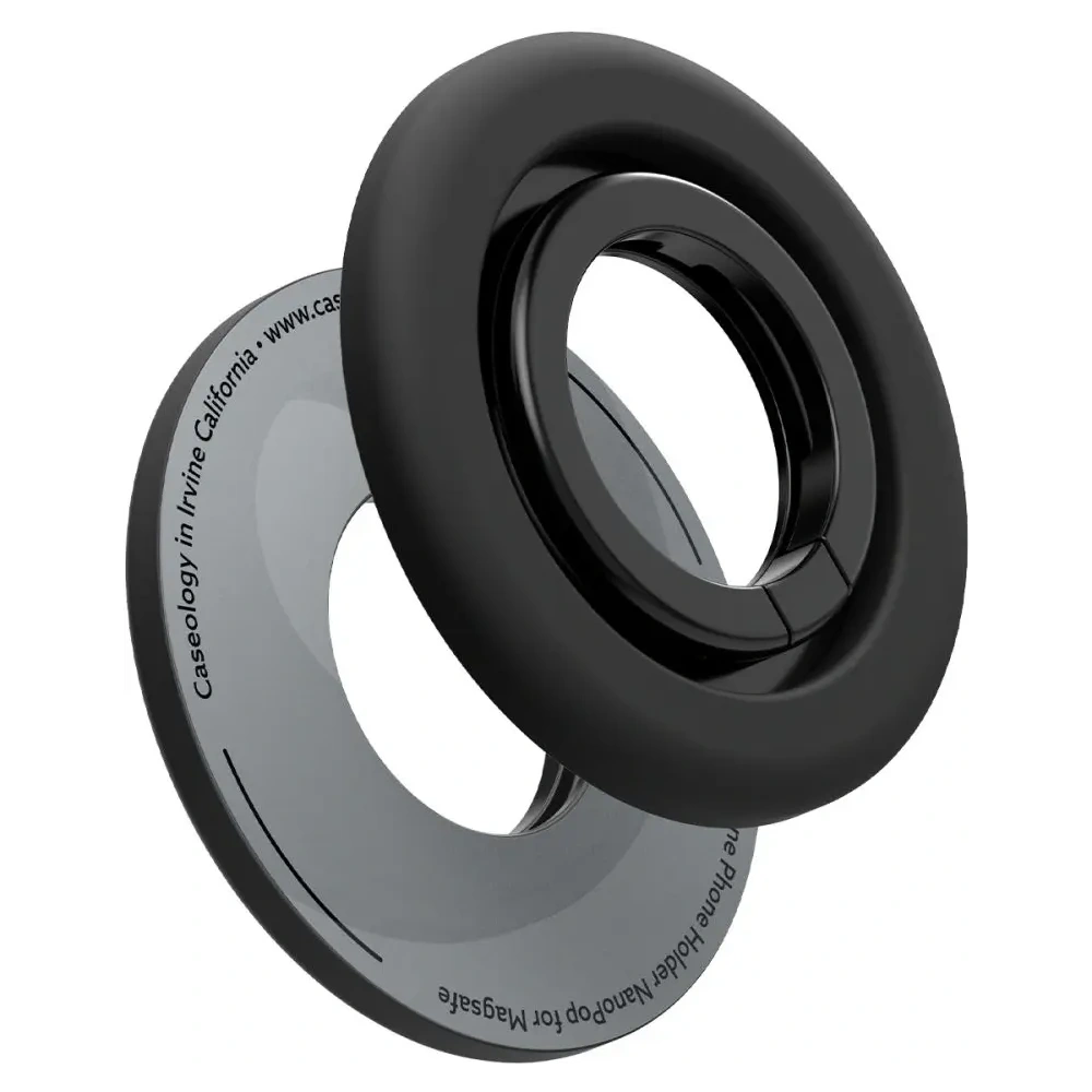 Uchwyt magnetyczny Spigen Nano Pop MagSafe Phone Ring Black Sesame