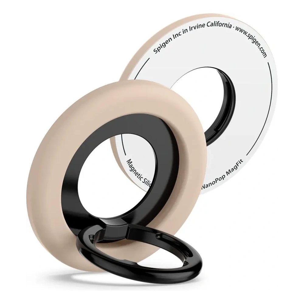 Uchwyt magnetyczny Spigen Nano Pop MagSafe Phone Ring Coconut Beige