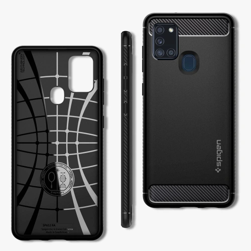 Buy Spigen Rugged Armor Samsung Galaxy A21s Matte Black - SPN1124BLK - {ean13} - Home Screen Store Europe