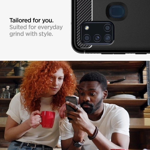Buy Spigen Rugged Armor Samsung Galaxy A21s Matte Black - SPN1124BLK - {ean13} - Home Screen Store Europe