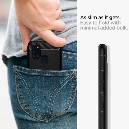 Buy Spigen Rugged Armor Samsung Galaxy A21s Matte Black - SPN1124BLK - {ean13} - Home Screen Store Europe