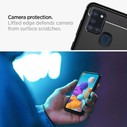 Buy Spigen Rugged Armor Samsung Galaxy A21s Matte Black - SPN1124BLK - {ean13} - Home Screen Store Europe