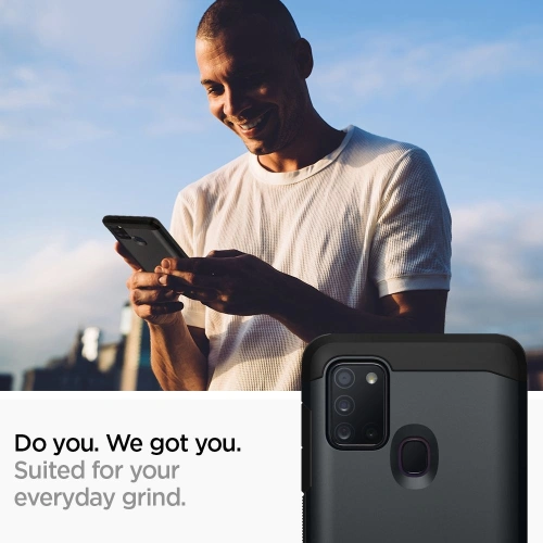 Kup Spigen Samsung Gehäuse Tough Armor Galaxy A21s Metall Schiefer - SPN1125MTL - {ean13} - Sklep Home Screen