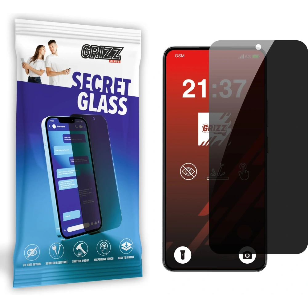 Matowe szkło prywatyzujące GrizzGlass SecretGlass do Realme Neo7x