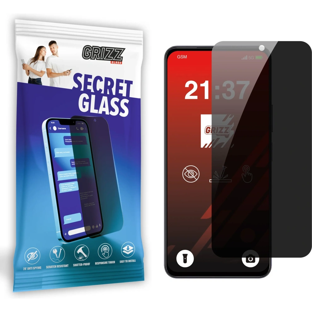 Matowe szkło prywatyzujące GrizzGlass SecretGlass do Oppo F29 Pro