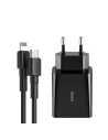Kup Síťová nabíječka Baseus USB Typ C Power Delivery 18W 3A + kabel USB Typ C - Lightning 2,4A 1m černý - BSU1480BLK - {ean13} - Sklep Home Screen