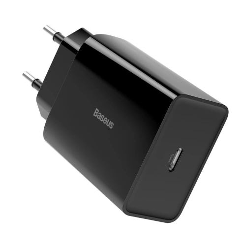 Kup Síťová nabíječka Baseus USB Typ C Power Delivery 18W 3A + kabel USB Typ C - Lightning 2,4A 1m černý - BSU1480BLK - {ean13} - Sklep Home Screen