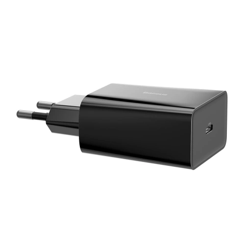 Kup Síťová nabíječka Baseus USB Typ C Power Delivery 18W 3A + kabel USB Typ C - Lightning 2,4A 1m černý - BSU1480BLK - {ean13} - Sklep Home Screen