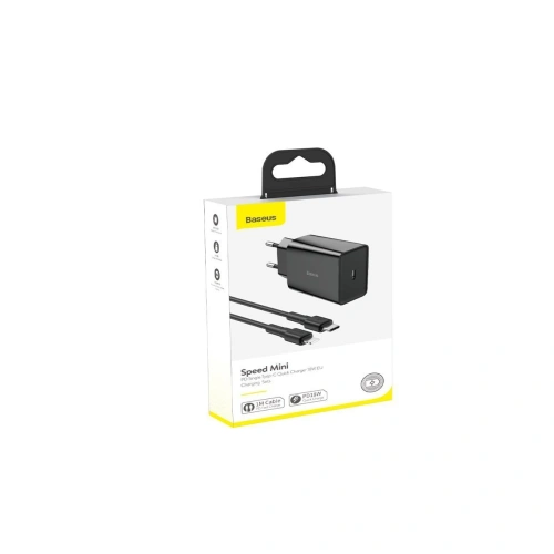 Kup Baseus Ladegerät USB Typ C Power Delivery 18W 3A + USB Typ C - Lightning Kabel 2.4A 1m schwarz - BSU1480BLK - {ean13} - Sklep Home Screen