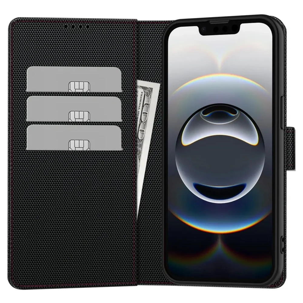 Etui z klapką Tech-Protect Wallet RS Samsung Galaxy A56 5G Black/red