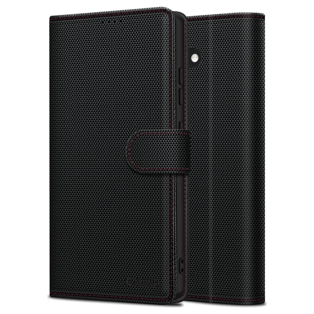 Etui z klapką Tech-Protect Wallet RS Samsung Galaxy A56 5G Black/red