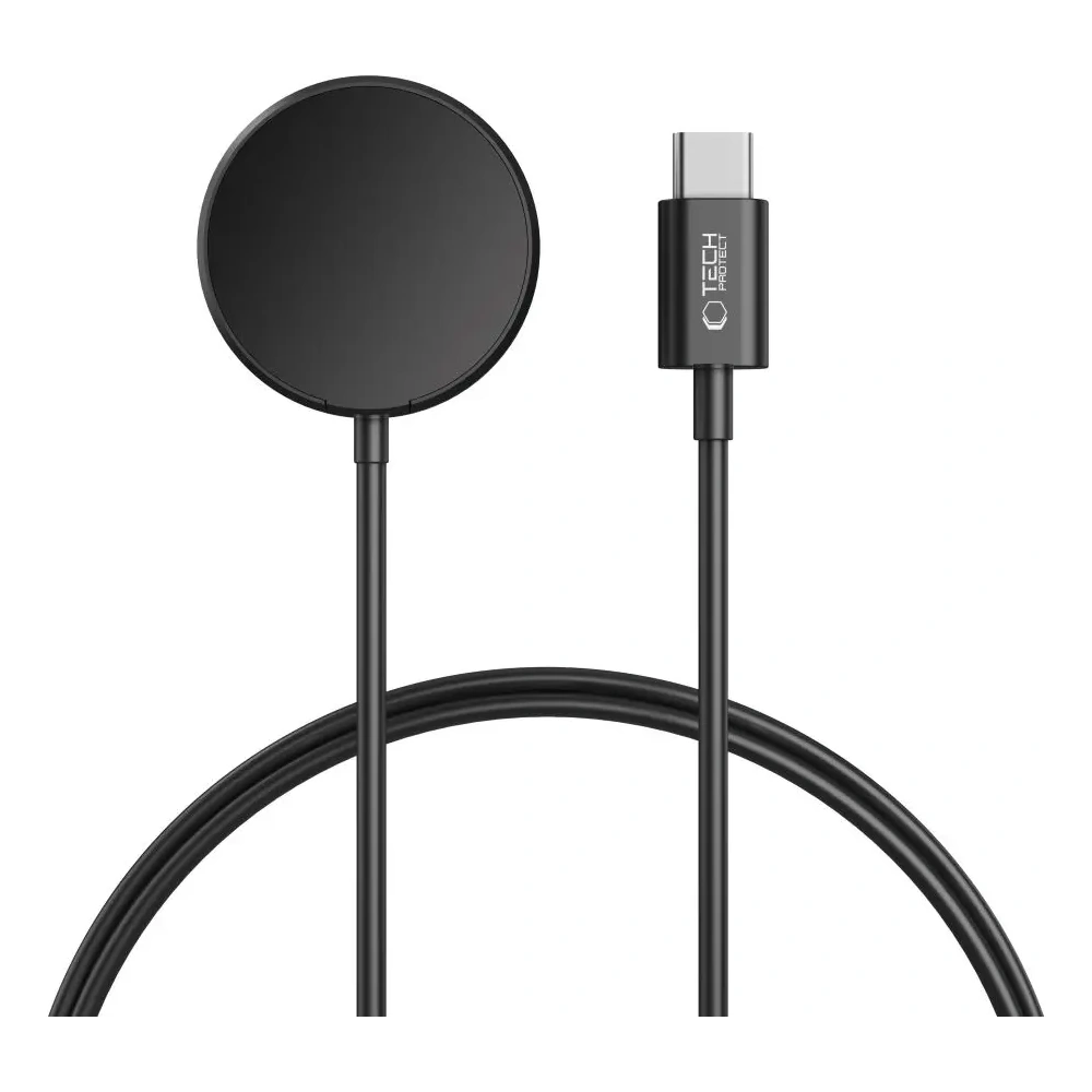 Kabel ładujący Tech-Protect MC03 Ultraboost Magnetic Charging USB-C Cable 100cm Samsung Galaxy Watch Black