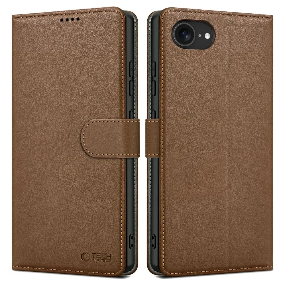 Etui z klapką Tech-Protect Wallet Apple iPhone 16e Brown