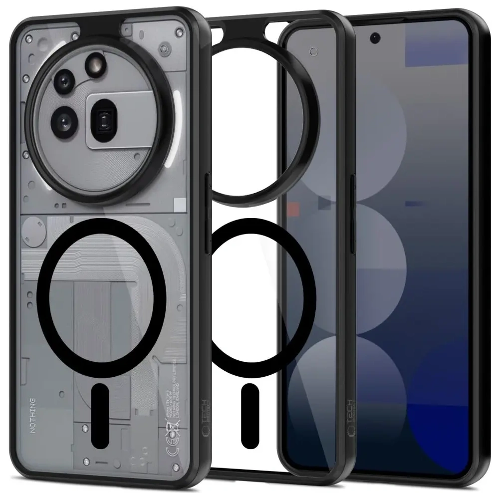 Etui Tech-Protect Magmat MagSafe Nothing Phone 3a Pro Black/clear