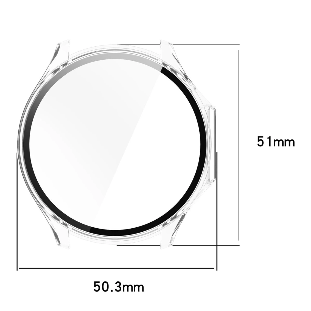 Etui ze szkłem do zegarka Bizon Case+Glass Watch do OnePlus Watch 3 / Oppo Watch X2 przezroczyste