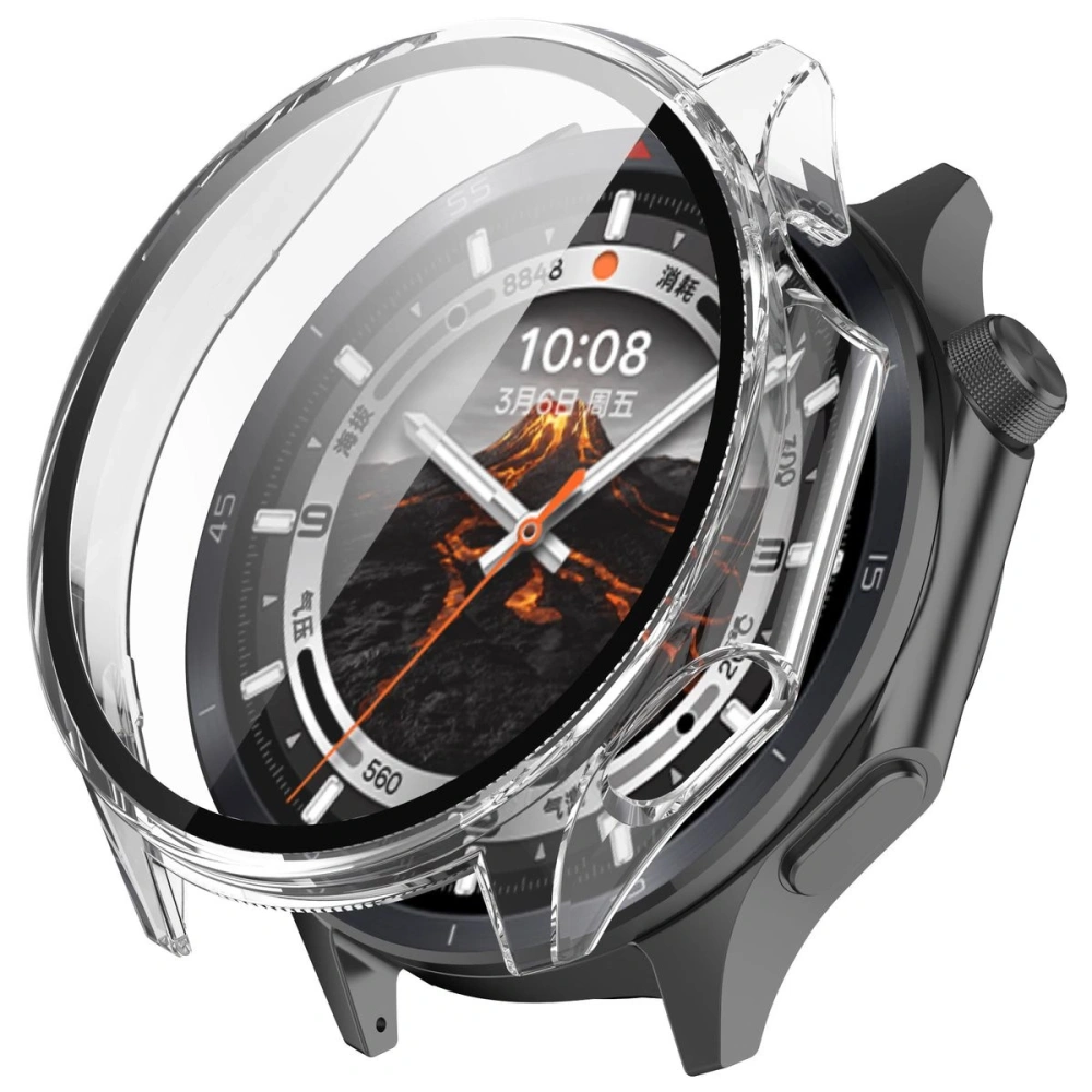 Etui ze szkłem do zegarka Bizon Case+Glass Watch do OnePlus Watch 3 / Oppo Watch X2 przezroczyste