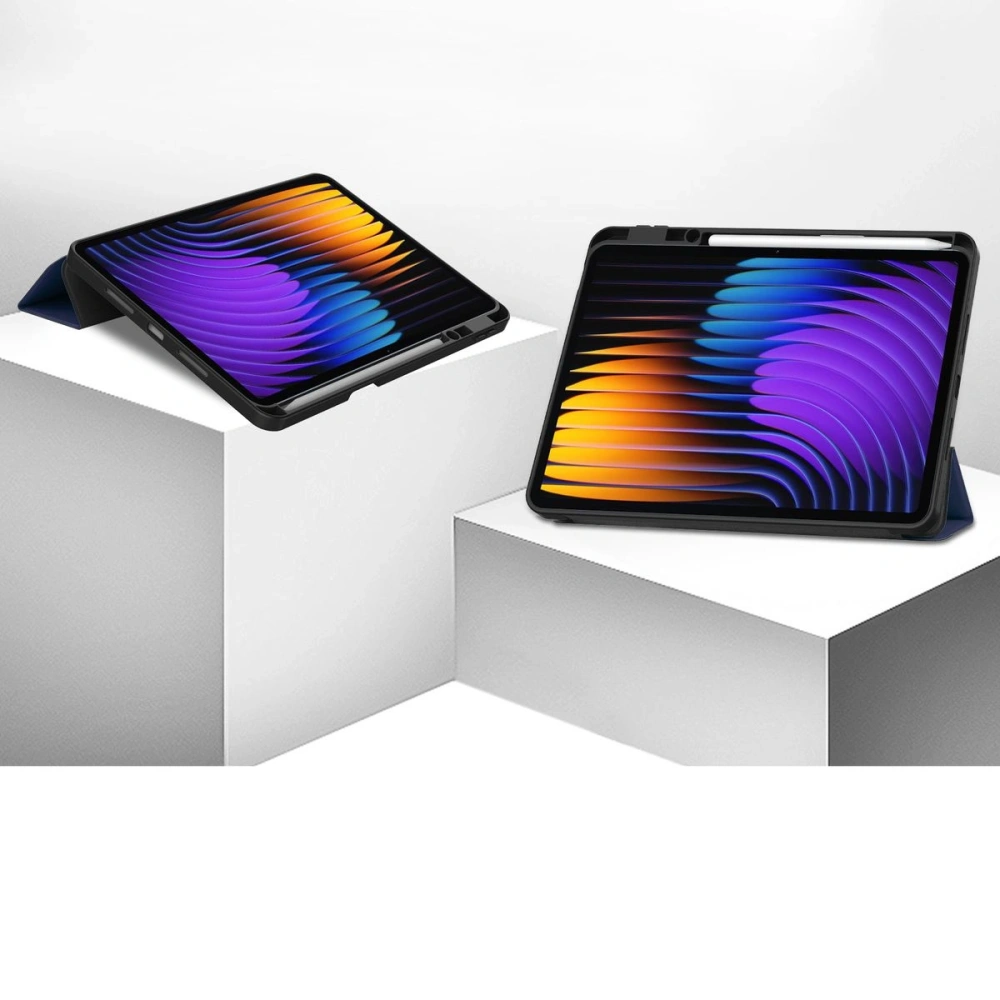 Etui z klapką Bizon Case Tab Lizard do Xiaomi Pad 7 / 7 Pro granatowe