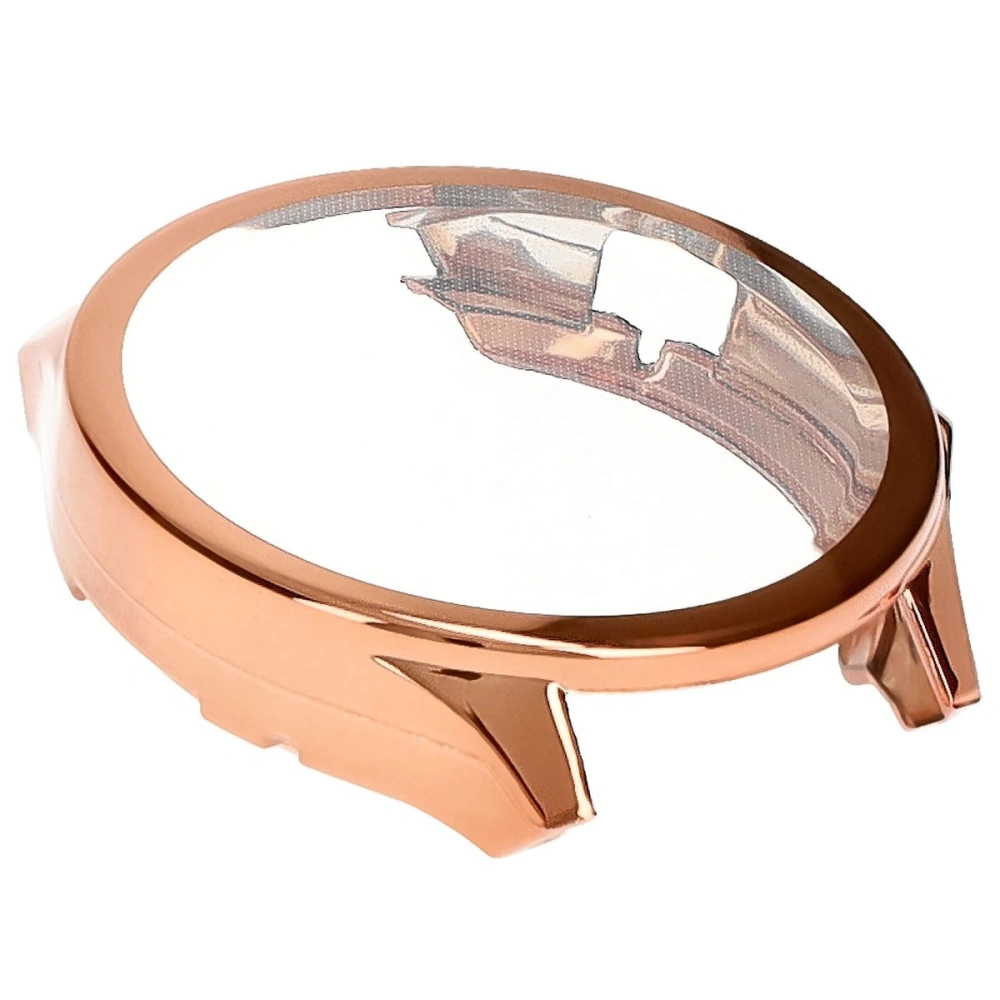 Etui z osłoną ekranu Bizon Case Watch Felipe do OnePlus Watch 3 / Oppo Watch X2 różowozłote