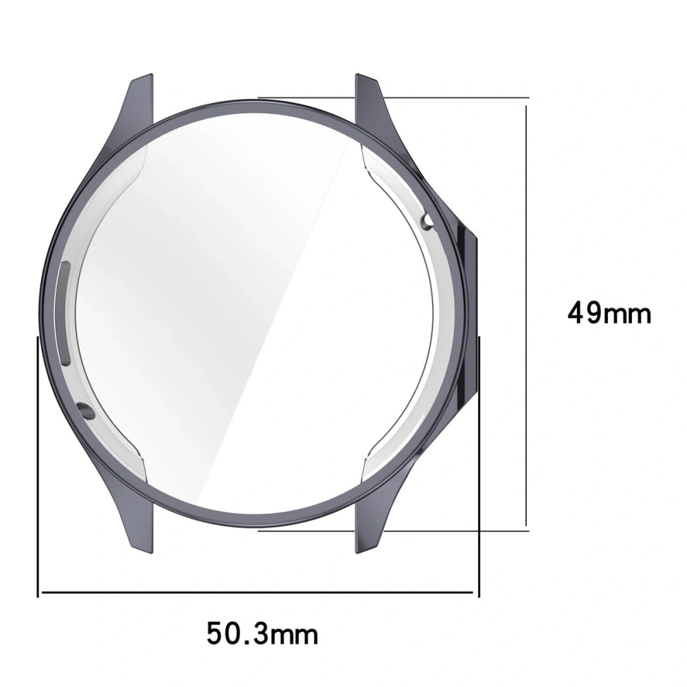 Etui z osłoną ekranu Bizon Case Watch Felipe do OnePlus Watch 3 / Oppo Watch X2 szare