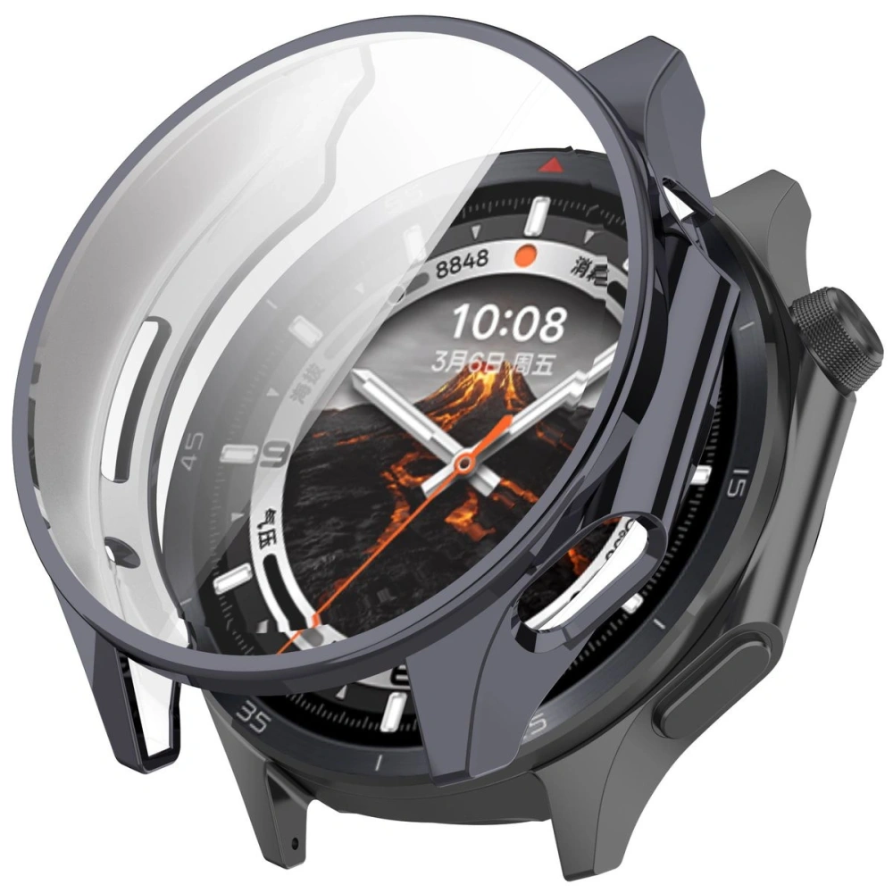 Etui z osłoną ekranu Bizon Case Watch Felipe do OnePlus Watch 3 / Oppo Watch X2 szare