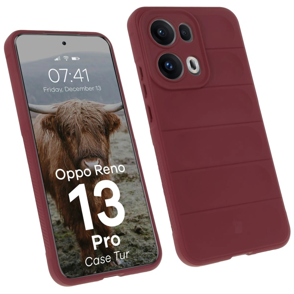 Pancerne etui Bizon Case Tur do Oppo Reno13 Pro ciemnofioletowe