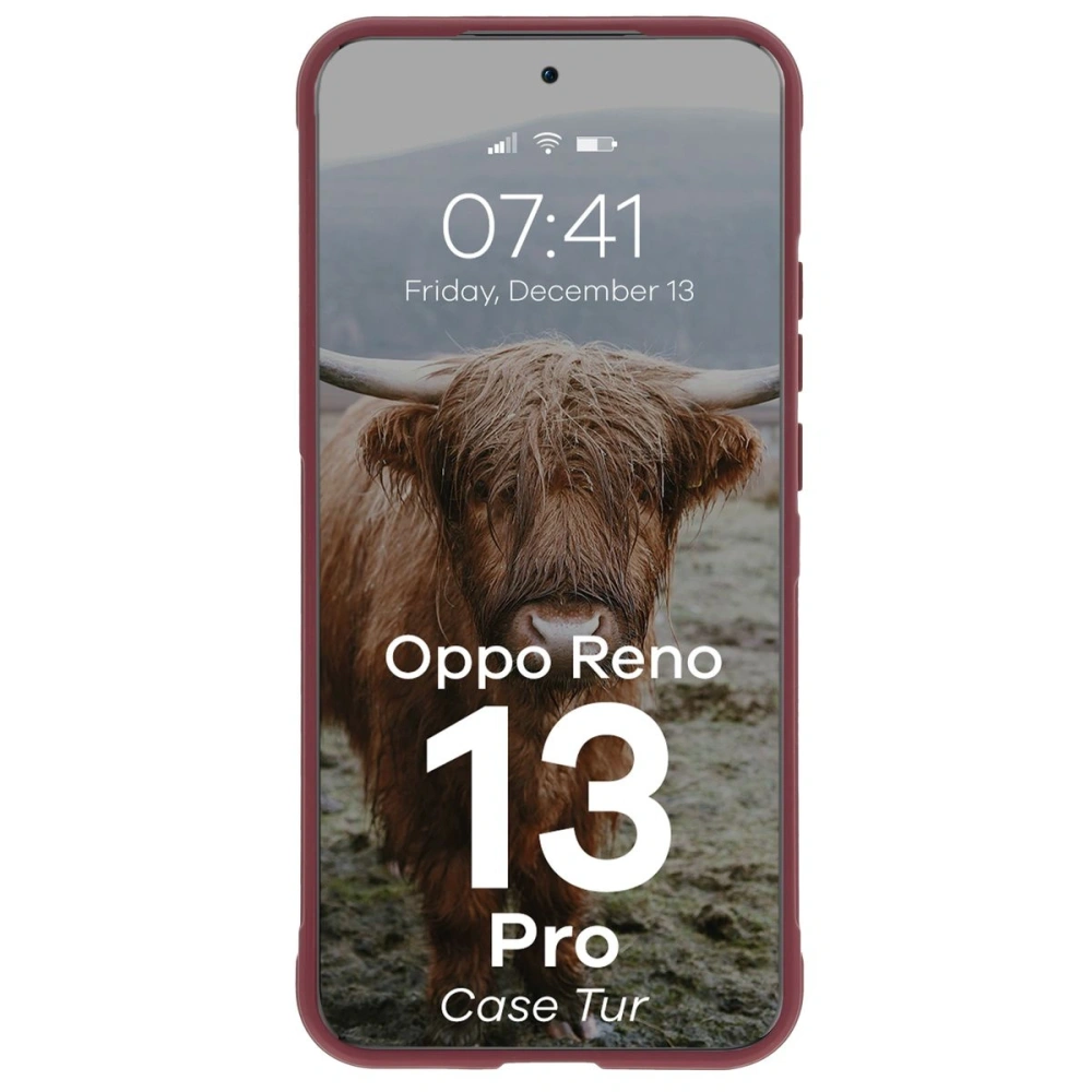 Pancerne etui Bizon Case Tur do Oppo Reno13 Pro ciemnofioletowe