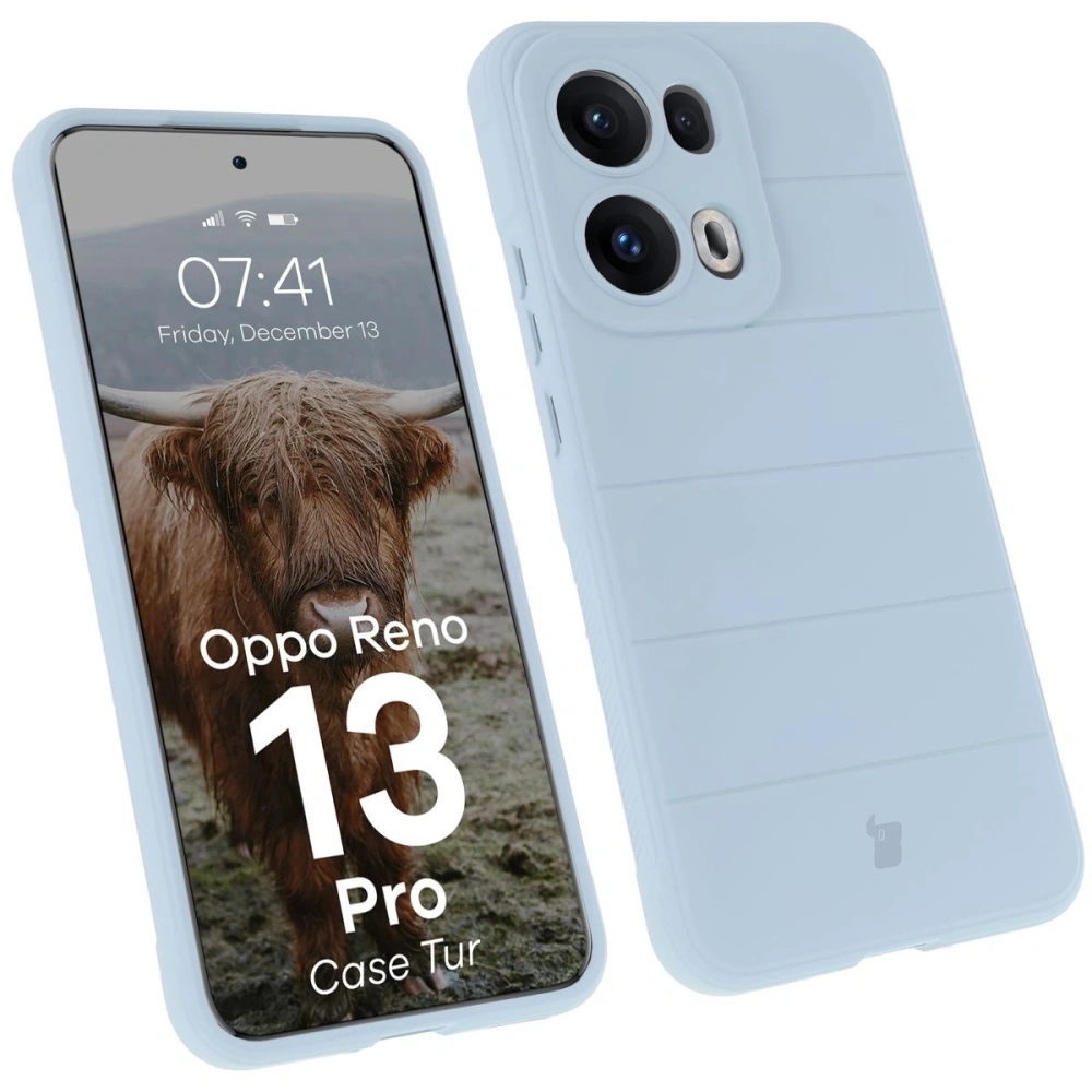 Pancerne etui Bizon Case Tur do Oppo Reno13 Pro jasnoniebieskie