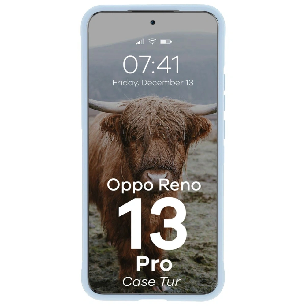 Pancerne etui Bizon Case Tur do Oppo Reno13 Pro jasnoniebieskie