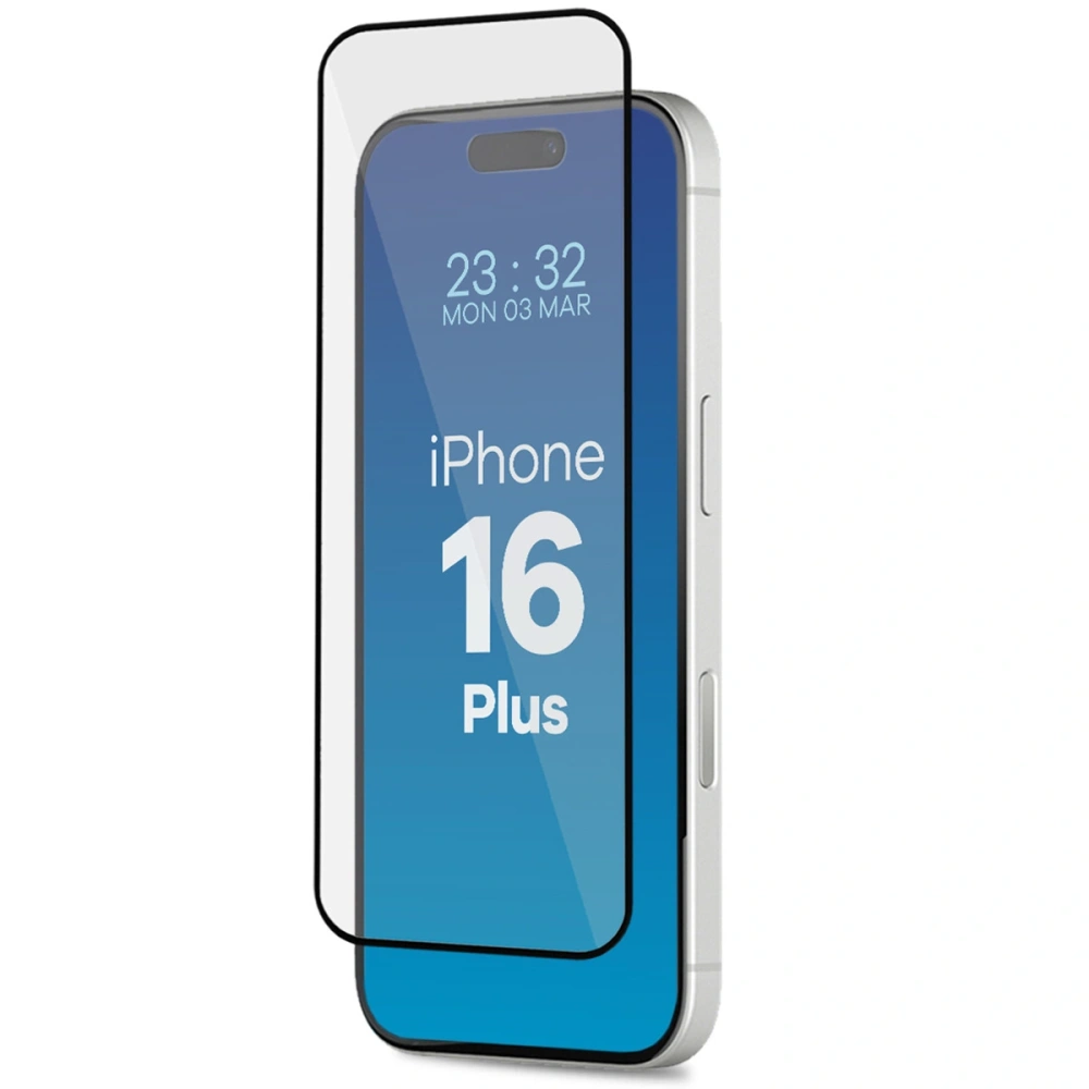 Szkło hartowane z ramką montażową Bizon Glass Aplikator do Apple iPhone 16 Plus [2 PACK]