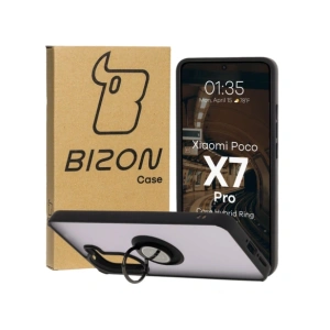 Kup Etui s prstenem na prst Bizon Case Hybrid Ring pro Xiaomi Poco X7 Pro kouřové s černým rámečkem - BIZ8868 - {ean13} - Sklep Home Screen