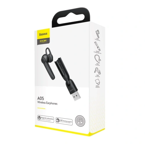 Kup Căști Bluetooth 5.0 Baseus A05, USB (neagră) - BSU1482BLK - {ean13} - Sklep Home Screen