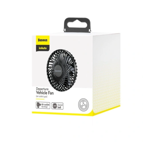 Buy Baseus Departure Vehicle Fan Mounted on Air Outlet Car Windmill Black - BSU1484BLK - {ean13} - Home Screen Store Europe
