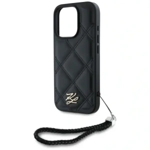 Kup Etui Karl Lagerfeld Quilted Initial Logo & Chain Strap do Apple iPhone 16 Pro Max czarny - KLD21995 - {ean13} - Sklep Home Screen