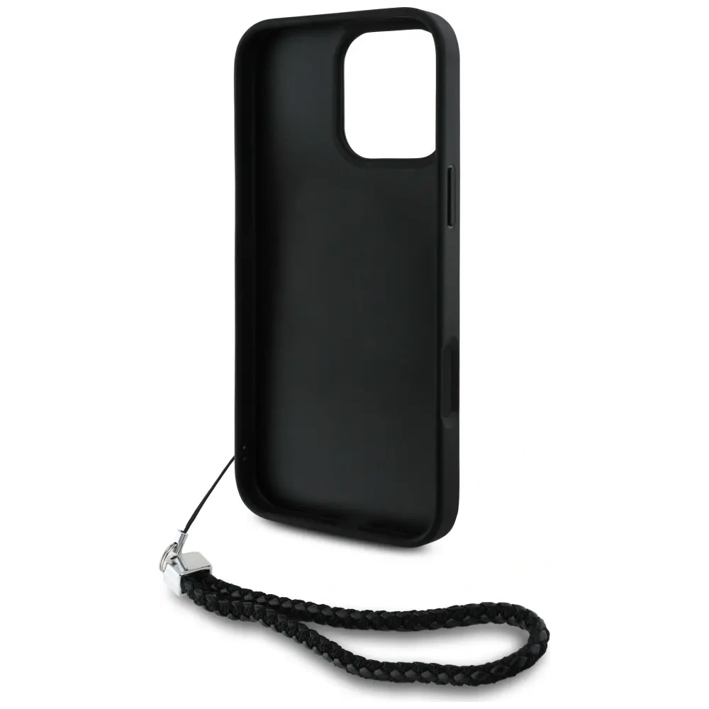 Etui Karl Lagerfeld Quilted Initial Logo & Chain Strap do Apple iPhone 16 Pro Max czarny