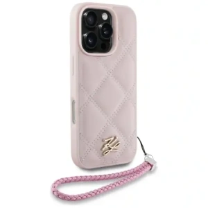Kup Etui Karl Lagerfeld Quilted Initial Logo & Chain Strap do Apple iPhone 16 Pro różowy - KLD21997 - {ean13} - Sklep Home Screen
