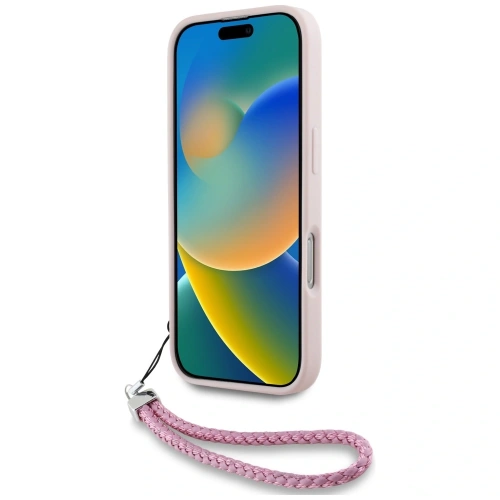 Buy Case Karl Lagerfeld Quilted Initial Logo & Chain Strap for Apple iPhone 16 Pro pink - KLD21997 - {ean13} - Home Screen Store Europe