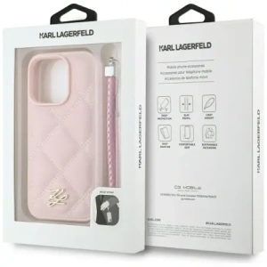 Kup Etui Karl Lagerfeld Quilted Initial Logo & Chain Strap do Apple iPhone 16 Pro różowy - KLD21997 - {ean13} - Sklep Home Screen