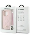 Buy Case Karl Lagerfeld Quilted Initial Logo & Chain Strap for Apple iPhone 16 Pro pink - KLD21997 - {ean13} - Home Screen Store Europe