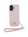 Buy Case Karl Lagerfeld Quilted Initial Logo & Chain Strap for Apple iPhone 16 pink - KLD21998 - {ean13} - Home Screen Store Europe