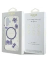 Kup Etui Guess Resin Flowers Glitter MagSafe do Apple iPhone 16 fioletowy - GUE4495 - {ean13} - Sklep Home Screen