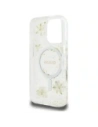 Buy Case Guess Resin Flowers Glitter MagSafe for Apple iPhone 16 Pro beige - GUE4496 - {ean13} - Home Screen Store Europe