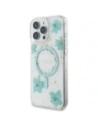 Kup Etui Guess Resin Flowers Glitter MagSafe pro Apple iPhone 16 Pro tyrkysový - GUE4499 - {ean13} - Sklep Home Screen