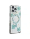 Kup Etui Guess Resin Flowers Glitter MagSafe pro Apple iPhone 16 Pro tyrkysový - GUE4499 - {ean13} - Sklep Home Screen