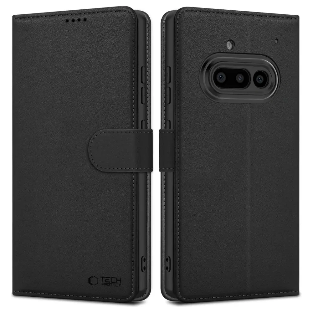 Etui z klapką Tech-Protect Wallet Nothing Phone 3a Matte Black